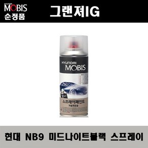 순정품 현대 그랜져IG NB9 미드나이트블랙 스프레이 자동차 차량용 도색 카페인트