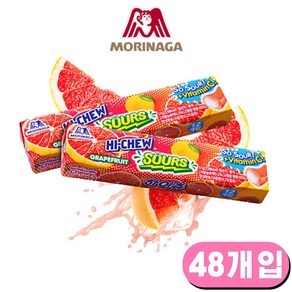 모리나가 하이츄 사우어 자몽맛, 57g, 48개