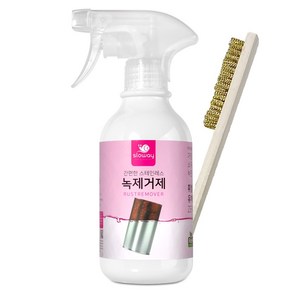 금속 스텐 녹제거제 300ml + 구리 청소 철 와이어 브러쉬, 1개