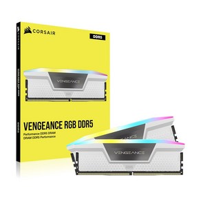 커세어 DDR5-6000 CL30 VENGEANCE RGB WHITE 패키지 (32GB(16Gx2)), 1개, DDR5 메모리