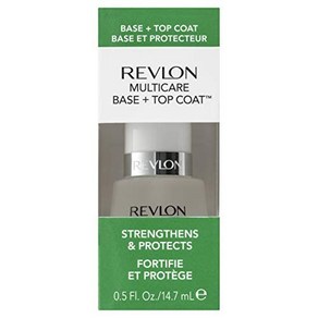 Revlon Multicae Base + Top Coat 2 in 1 Nail Stengthene and Top Coat fo Glossy Shine Finish 0., 멀티케어 2-in-1 베이스+탑코트, 1개