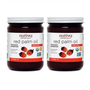 Nutiva Red Palm Oil 누티바 레드팜 오일 15oz(444ml) 2팩, 1개, 444ml