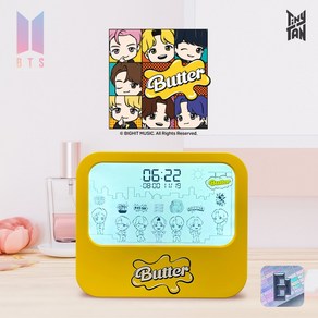 BTS butter 탁상시계 녹음 알람 타이니탄 버터 방탄소년단 나만의 음성 음악 애니메이션