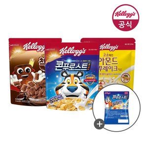 켈로그 시리얼 콘푸로스트 600g + 아몬드 푸레이크 600g x 1개 + 첵스초코 570g x 1개 + 미니시리얼 30g