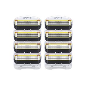 리빙만렙 질레트 호환용 면도날 퓨전 프로쉴드 1+1 총8개입
