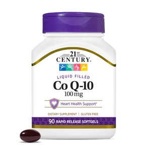 21st Centuy 21세기센추리 코큐텐 CoQ10 코엔자임Q10 100mg 90 소프트젤, 1개, 90정