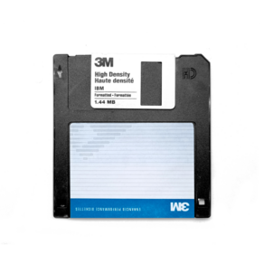 3.5인치 2HD 플로피디스켓 블랙&베이지 컬러 미사용 낱장 Floppy Diskette