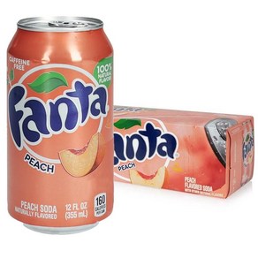 환타복숭아 355ml 코카콜라 Fanta 복숭아맛환타 미국 12캔 24캔, 환타 복숭아맛 12캔, 12개