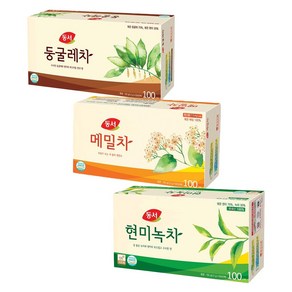 동서 현미녹차100T+둥글레차100T+메밀차100T 1.5ml, 3개, 100개입