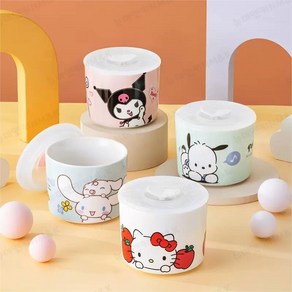 HELLO KITTY 산리오 도자기 전자레인지 미니 밀폐용기 시나모롤 포차코 헬로키티 쿠로미