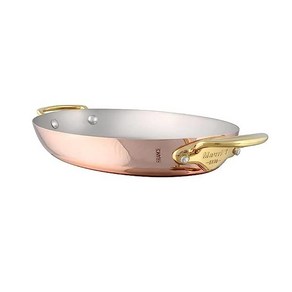 모비엘 M150 B 1.5mm Polished 구리 스테인리스 Oval Pan Bonze Handles 13.8-in, 13.5_Stainless, 1개