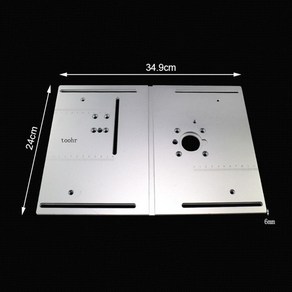 공구 알루미늄 라우터 테이블 삽입 플레이트 원형 톱 플립 커버 목공 작업대 도구 미터 게이지 가이드 포함, 1개