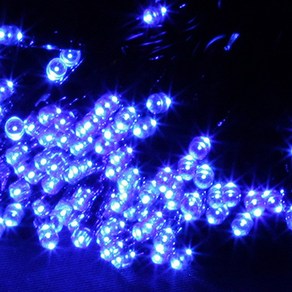 LED300구 무뚜기/크리스마스 트리전구 은하수조명, 300구 지그재그라인, 투명선_파랑 램프