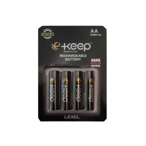 [LEXEL BATTERY] 렉셀 e-keep 충전지 [2500mAh/AA형/4알], 1개, 4개입