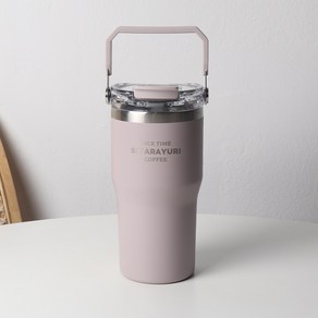 [파격사은품] 지제이 스텐 사각핸들 빨대 텀블러, 퍼플, 1개, 600ml