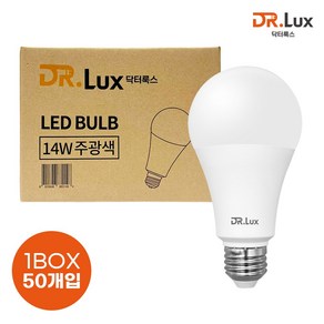 닥터룩스 LED 전구 14W, 50개, 주광색