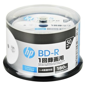 BD-R 25GB VBR130YP50SH1 휴렛 팩커드(HP) 1회 녹화용 블루레이 디스크 50장 팩, 1개