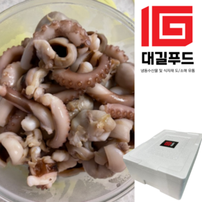 냉동 손질 절단낙지 업소용, 1박스, 인도네시아 L 3kg(500gx6팩)