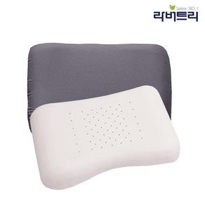 [라버트리] 천연라텍스 땅콩형 기능성베개 +겉커버포함, 상세 설명 참조, 1개