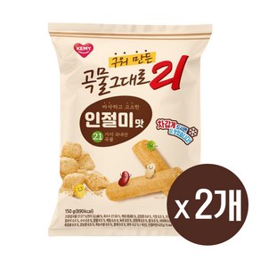 더조은푸드 [곡물그대로21] 크리스피롤 인절미맛 150g x 2봉, 2개