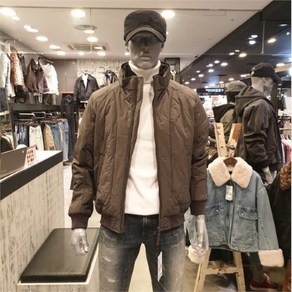 버커루 [특가전] [BUCKAROO JEANS] [신상세일전] 남성 2컬러 하이넥 프리미엄 6온스 퀄팅 항아리 패딩 숏 시보리 패딩 점퍼