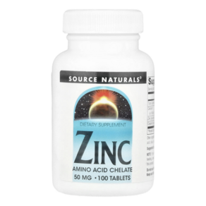 소스내추럴스 SOURCE NATURALS 아연 50mg 100정, 1개