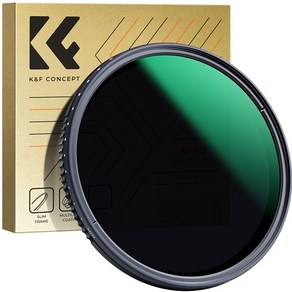 K&F CONCEPT 슬림 방수 가변 ND필터 ND8-ND2000, 82mm, D시리즈