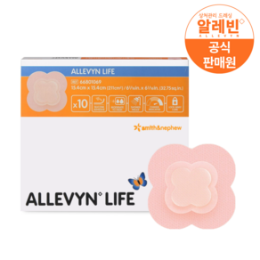 알레빈 라이프 15.4cmx15.4cm (10매) Allevyn 습윤드레싱 스미스앤드네퓨, 1개