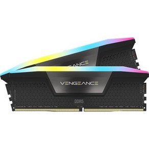 코르세어 벤지스 RGB DDR5 RAM 32GB 2x16GB 6000MHz CL36 인텔 XMP iCue 호환 컴퓨터 메모리 화이트 CMH32GX5M2E6000C36W, 96GB (2x48GB)_Black, 2개