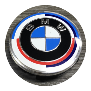 BMW 엠블럼 50주년 휠캡 로고 휠센터캡, 4개(1대분), !!!50주년기념!!!, 68mm휠캡, 4개