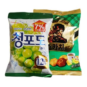 롯데제과 청포도캔디 323 g + 롯데 스카치캔디 세가지맛 317 g, 323g, 1세트