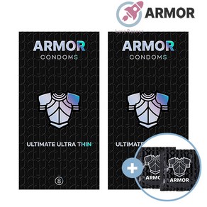 ARMOR 아머 003 얼티메이트 울트라씬 얇은 0.03mm 콘돔 (8px2박스)+아머 콘돔 (2p), 2개, 8개입