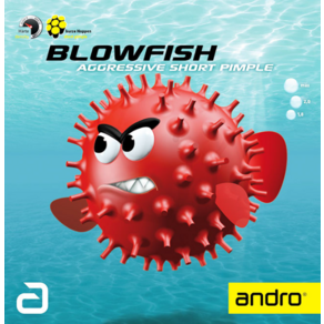 안드로 ANDRO 공격형 숏핌플 탁구러버 블로우 피쉬 BLOW FISH 돌출러버, 1개