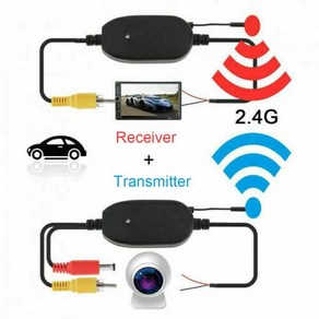 차량용 무선 후방 카메라 비디오 송신기 리시버 세트 자동차 모니터용 와이파이이 역방향 백업 2.4G 1, 한개옵션0, 한개옵션0