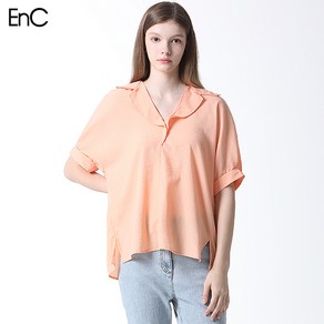 [EnC] 브이넥 카라 스판 블라우스 (택가격: 139000원)