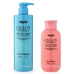 셀럽 프로페셔널 유스 PDRN 샴푸 오드 뮤게 450ml + 로즈 중용량 200ml, 1개