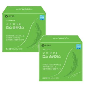 고이담은 효소 슬림에스 60포x2통 장건강케어 인절미발효 탄수화물분해효소_MC, 90g, 2개