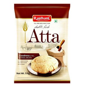 Rajdhani Chakki Fesh Atta - % Wheat Flou Pakistan 라지다니 짜끼 프레시 아타 - 밀가루 파키스탄 %, 1개, 5kg