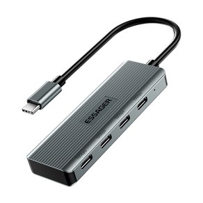 Essage USB 3.2 4포트 멀티 허브, 4C, 그레이, 1개