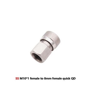 HPA 가스 포스터 빠른 연결 해제 AIR CO2 QC02 M10 NPT BSP G18 인치 충전 젖꼭지 수 암 어댑터 블라인드 플러그 8mm 커플러, M10 couple SS, 1개