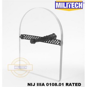 경찰방패 MILITECH NIJ 0108.01 IIIA 3A 방탄 방패 핸드 홀드 탄도 전술 경찰 유리 팔 갑옷 방패