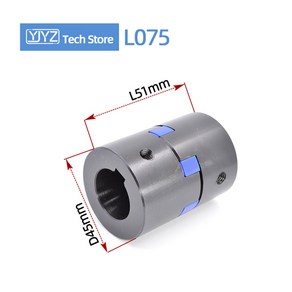 축 커플링 17mm 24mm 서보 모터용 조 20mm 16mm 10mm D45 L075 3 L51 12mm L형 25mm 보어 15mm 18mm 19mm 14mm 22mm, 15x18mm, 1개