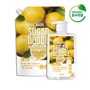 슈가버블 베이킹소다 레몬 주방세제 750ml+1.2L