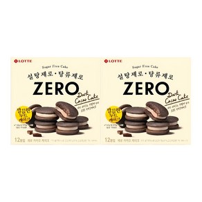 롯데제로 롯데제과 제로 카카오 케이크 12p, 171g, 2개