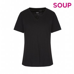 [숲(SOUP)] 25%쿠폰 SOUP 코튼 브이넥 기본 반팔 티셔츠