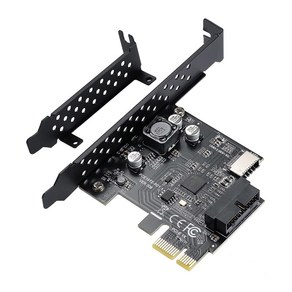 PCI-E 1X ~ USB3.2 확장 카드 PCI-EXPRESS 3.0 라이저 카드 USB 3.2 Gen1 Type-E, 한개옵션0