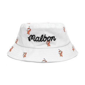 말본 타이거 버킷 올오버 프린트 버킷햇 화이트 MALBON Tiger Buckets All Over Print Bucket Hat M-7886-WHITE