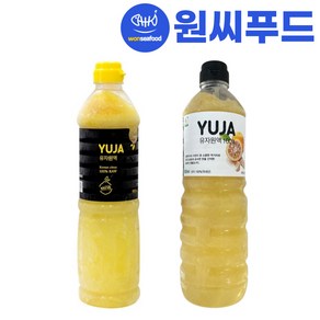 원씨푸드 에덴식품 냉동 유자원액 900ml 농부누리 고흥 유자즙 엑기스, 1개, 1개입