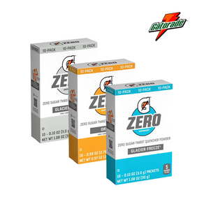 [Gatoade Zeo] 게토레이 분말 노슈가 무설탕 제로 이온음료 분말 파우더 10개입 Gatoade Zeo Dink Mix 10ct, 글레이셔 체리 10개입, 30g, 1개