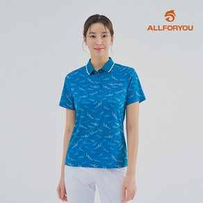 [올포유] [모델착장] 여성 비행기 프린트 카라 반팔 티셔츠 AWTPM3281-904